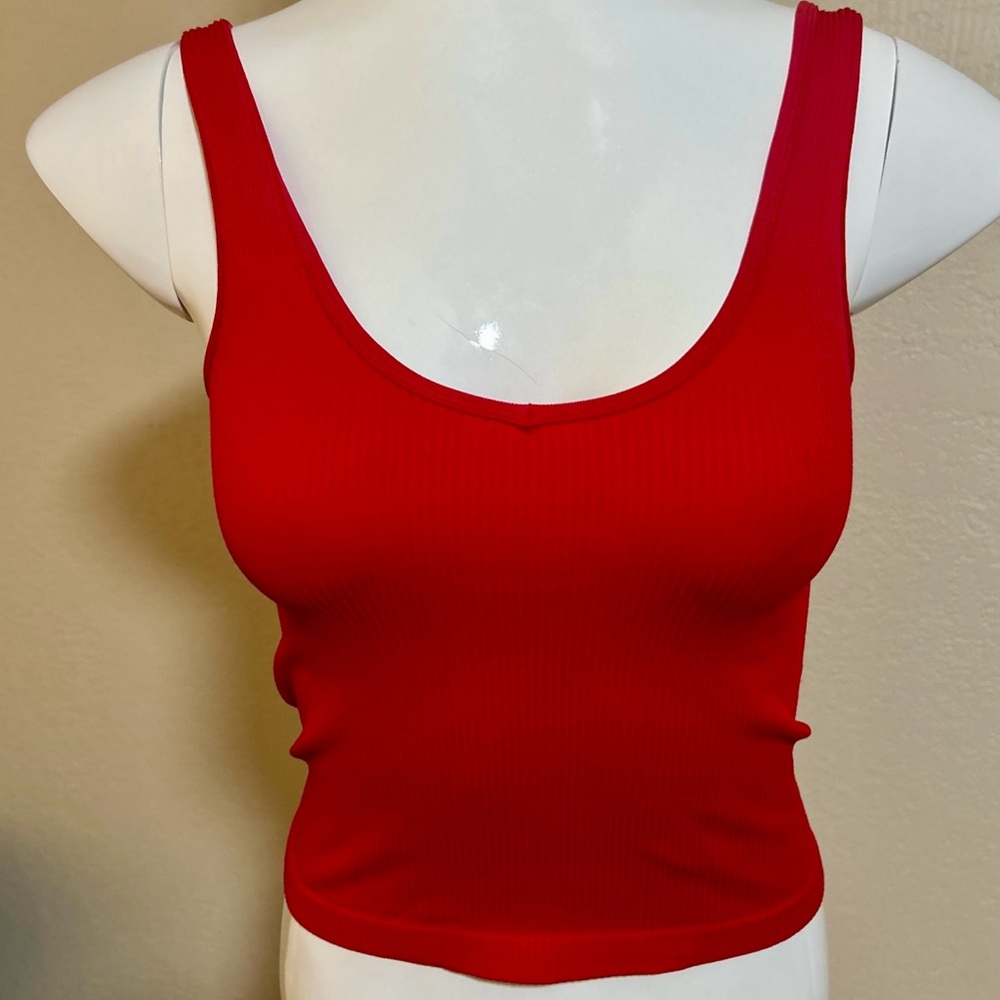 Suzette Collection Soft Waffle Red Tank Top size S/M